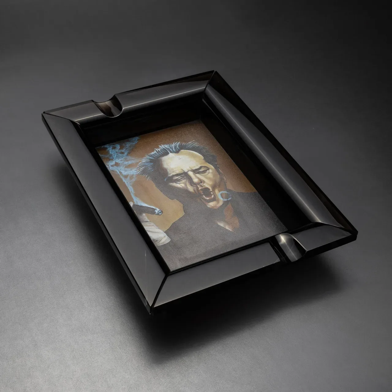 Imprint III, Black obsidian, photograph 1