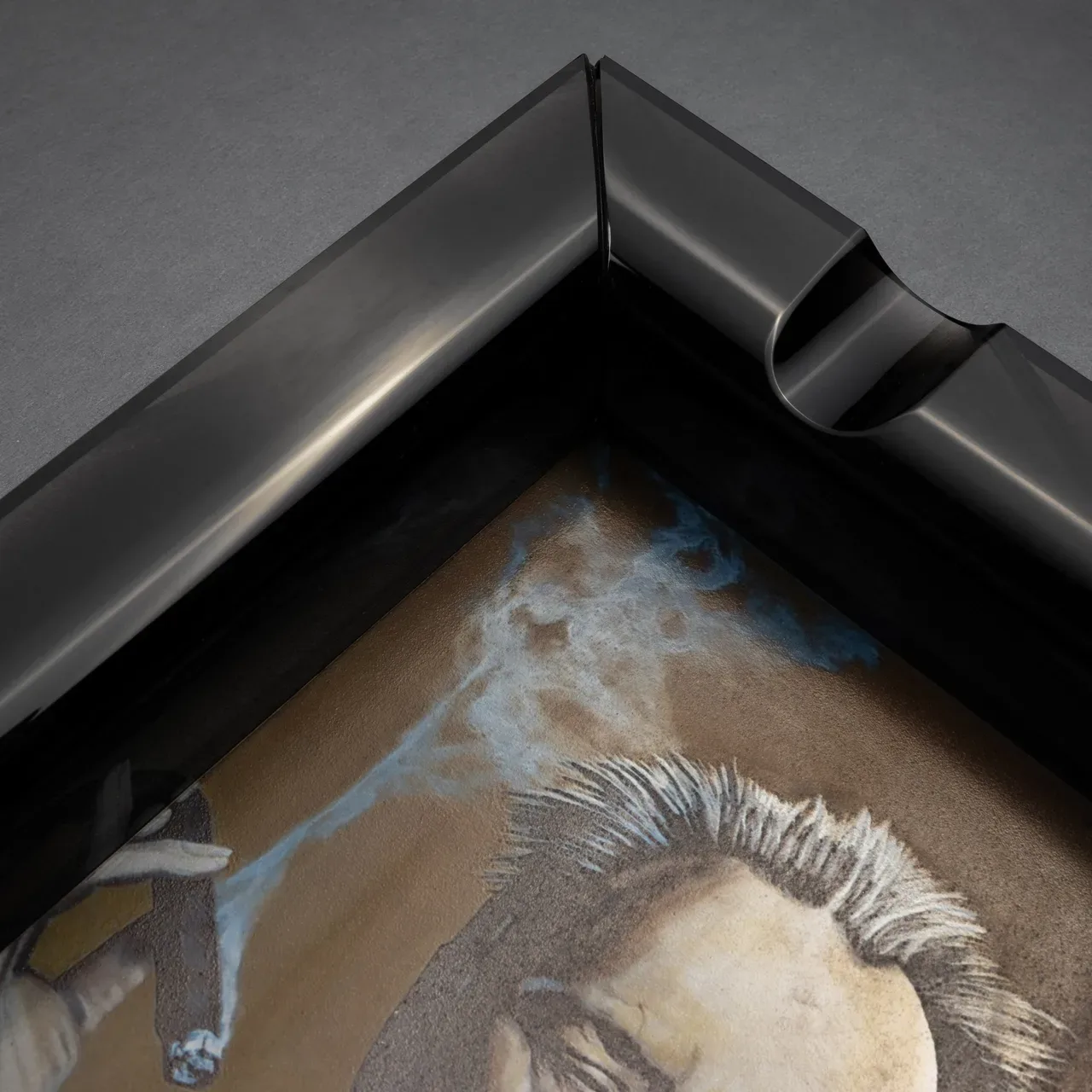 Imprint III, Black obsidian, photograph 2