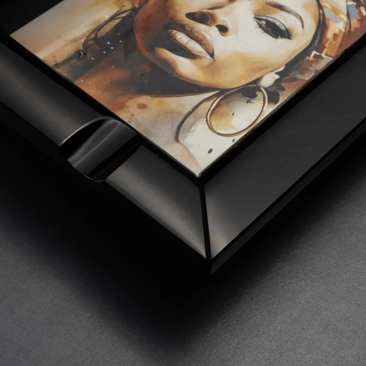 Imprint IV, Black obsidian, photograph 2
